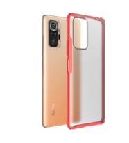 Xiaomi Redmi Note 10 Pro Kılıf Kamera Çıkıntılı Airbag Tasarım Sert Silikon (Kırmızı)