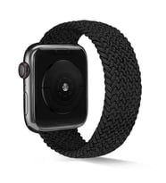 Apple Watch 38mm KRD-38 Hasır Örgü Dizayn Small Kordon (Siyah)