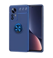 Xiaomi Mi 12 Pro Kılıf Yüzüklü Magnetli Ravel Case Kapak (Mavi)