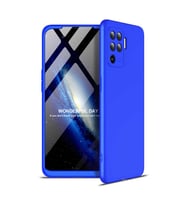Oppo Reno 5 Lite Kılıf 3 Parça Slim Sert Silikon Kapak AYS (Mavi)