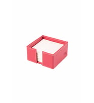 Masaüstü Deri Küp Notluk Desktop Organizer Rainbow Vegan 5x10x10 cm (Fuşya)
