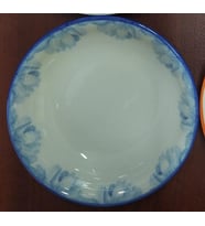 DEFNE KASE 11 cm ( 6 adet) (Beyaz-Mavi)
