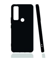 TCL 20 Se Kılıf Kamera Korumalı Silikon Rubber Arka Kapak (Siyah)