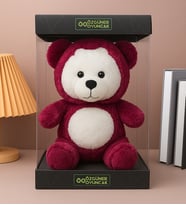 40 Cm Kapşonlu Uykumcuk Ayıcık (Bordo)