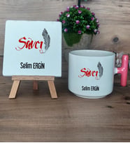 Savcı Hediye Seti Kupa Bardak T Kulplu ve Dekoratif Taş Savcılar Günü Hediyesi (Model 4)