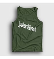 Presmono Unisex Sarı Logo Judas Priest Atlet 88239tt (Haki)
