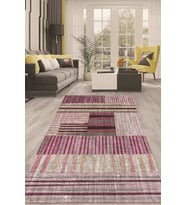 Dijital Kaymaz Taban Yıkanabilir Modern Renkli Salon Halısı Mutfak Halısı Yolluk ND-HT-927 (Pembe)