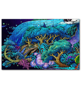 Cakapuzzle Mavi Mor Temalı Tabiat Puzzle Yapboz MDF (Ahşap) (255 Parça)