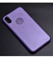 Uyumlu Model Apple iPhone XS Max 6.5 Kılıf Simli Parlak Shining Kapak (Mor)