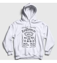 Presmono Unisex Gri Old Led Zeppelin Kapüşonlu Sweatshirt 96607tt (Beyaz)