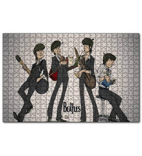 Cakapuzzle The Beatles Karikatürize Çizim  Puzzle Yapboz MDF (Ahşap) (1000 Parça)