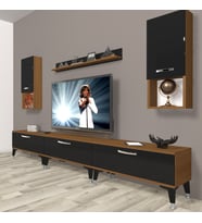 Decoraktiv Eko 270DA Slm Silver Tv Ünitesi Tv Sehpası (Siyah - Ceviz)