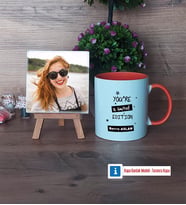 Arkadaşa Hediye Fotoğraflı Dekoratif Taş, Kupa Bardak Beyaz Hediye Doğum Günü Hediyesi (Model 13)