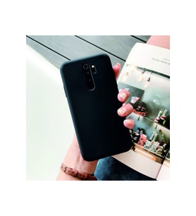 Xiaomi Redmi Note 8 Pro Kılıf Kamera Korumalı Silikon Rubber Arka Kapak (Siyah)
