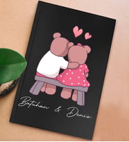 BK Gift Kişiye Özel Sevgili İsimli Sert Kapaklı Siyah Defter, Sevgiliye Hediye, Doğum Günü Hediyesi, Anı Defteri (Model 4)