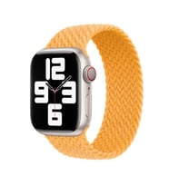 Apple Watch 7/8/9 41mm Kordon Medium Örgü Solo Loop Kordon 32 (Sarı)