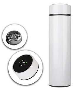 500 ML Dereceli Çelik Termos (Beyaz)