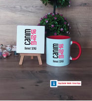 Yengeye Hediye Dekoratif Taş, Kupa Bardak Kırmızı Hediye (Model 1)