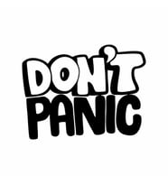 Dont Panic Araba Sticker Araba Sticker siyah 18x13 CM (Siyah)