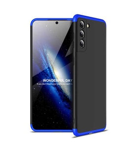 Galaxy S21 Kılıf Zore Ays Full Koruma Kılıf (Siyah-Mavi)