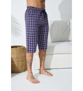 KLY 186 Erkek Poplin Kumaş Kapri (Bordo)