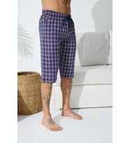 KLY 186 Erkek Poplin Kumaş Kapri (Bordo)