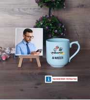 Muhasebeci Fotoğraflı Dekoratif Taş, Kupa Bardak Beyaz Hediye (Model 5)