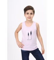 Toontoy Erkek Çocuk Baskılı Atlet (Açık Lila)