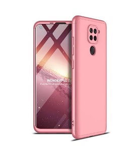 Xiaomi Redmi Note 9 Kılıf Zore Ays Full Koruma Kılıf (Rose)
