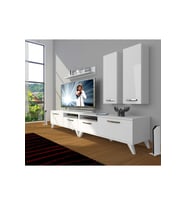 Decoraktiv Eko 5220d Slm Retro Tv Ünitesi Tv Sehpası (Beyaz)