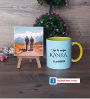 Kankaya Hediye Fotoğraflı Dekoratif Taş, Kupa Bardak Beyaz Hediye (Model 7)