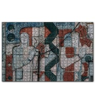 Cakapuzzle Tarihi Duvar Mozaiği Adam ve Kadın  Puzzle Yapboz MDF (Ahşap) (500 Parça)