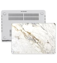 MacBook Pro Retina Kılıf HardCase A1425 A1502 2012/2015 Uyumlu Kılıf Mermer08NL (Hardal Sarısı)