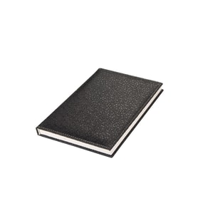Deri Defter Günlük Journal Ajanda Tarihli Çizgili 168 Yaprak Hilton Vegan 17x24 cm (Siyah)