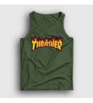Presmono Unisex Sarı Logo V1 Thrasher Atlet 278090tt (Haki)