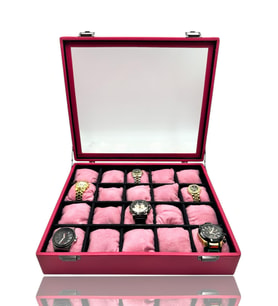 Diji 20'li Saat Kutusu Saat Çantası Pembe (Siyah-Pembe)