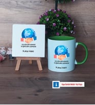 Uluslararası İlişkiler Uzmanı Dekoratif Taş, Kupa Bardak Kırmızı Hediye (Model 13)