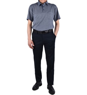GNV-157 KLASİK KETEN PANTOLON (Lacivert)