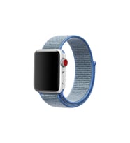 BİPOWER Apple Watch 42-44 mm KRD3 Hasır Kordon (Açık Mavi)