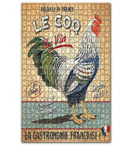 Cakapuzzle Afişte Horoz ve Gastronomi İlanı Görseli Puzzle Yapboz MDF (Ahşap) (255 Parça)