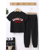 Çocuk Brooklyn Alt - Üst Eşofman Takımı (Siyah)