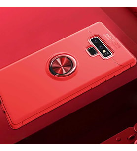 Samsung Galaxy Note 9 Kılıf Yüzüklü Magnetli Ravel Case (Kırmızı)