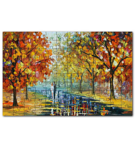 Cakapuzzle Ağaçlı Yolda Sevgili Çift Puzzle Yapboz MDF (Ahşap) (255 Parça)
