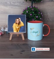 İsme Özel Doğum Günü Hediyesi Fotoğraflı Dekoratif Taş, Kupa Bardak Beyaz Hediye (Model 13)