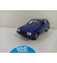 Skoda Favorit Metal Model Oyuncak Araba 12 Cm ( ÖZEL PLAKALI ) (Mavi)