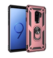 Galaxy S9 Plus Kılıf Zore Vega Yüzüklü Standlı Zırh Kılıf (Rose)
