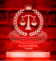 Avukata Hediye Kişiye Özel 3D Lamba (Kırmızı)