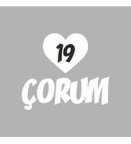 Kalpli 19 Çorum Araba Sticker siyah 20x15 CM (Beyaz)