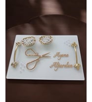 Adore Gold Söz Tepsisi (Siyah)