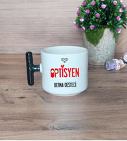 Optisyen Hediye Sepeti Kupa Bardak T Kulplu, Kalemlik ve Ahşap Telefon Standı Tıp Bayramı Hediyesi (Model 6)